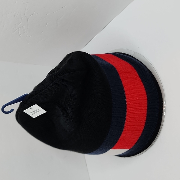 TOMMY HILFIGER HAT BEANIE , BLACK, UNISEX, REVERSIBLE - Picture 2 of 12